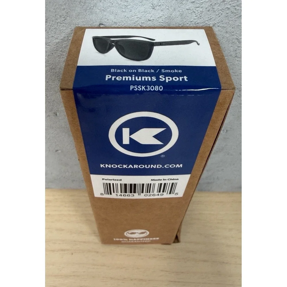 knockaround sunglasses premiums Sport Polarized Black on Black /‎ Smoke